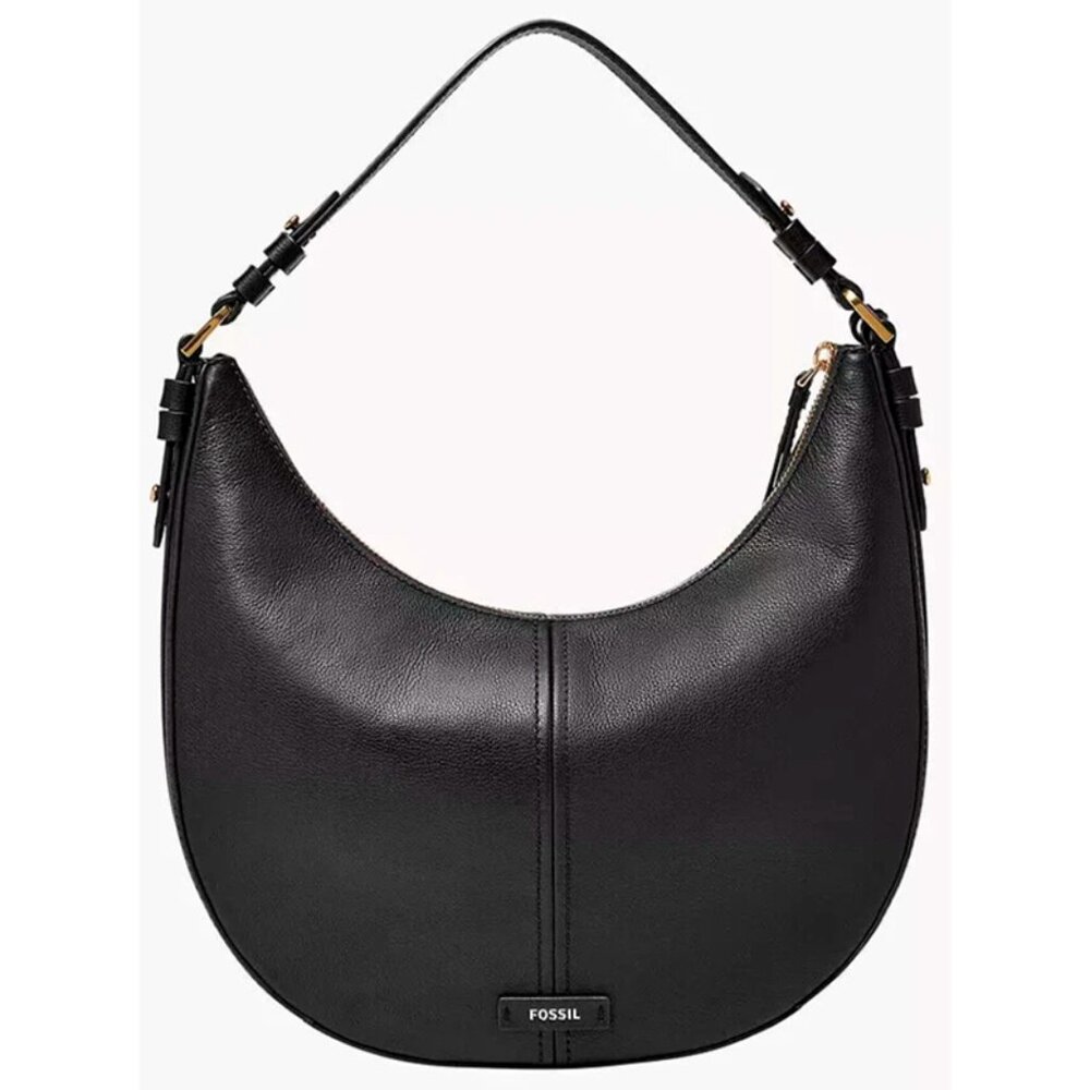 S Fossil Shae Large Hobo Shoulder Bag Black Leather SHB3165001 Purse NWT $295